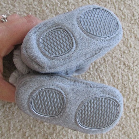 Baby Pull On Winter Ankle Snow Boots Girls Size‎ Infant Gray Shoes Bows Snow - Picture 2 of 4